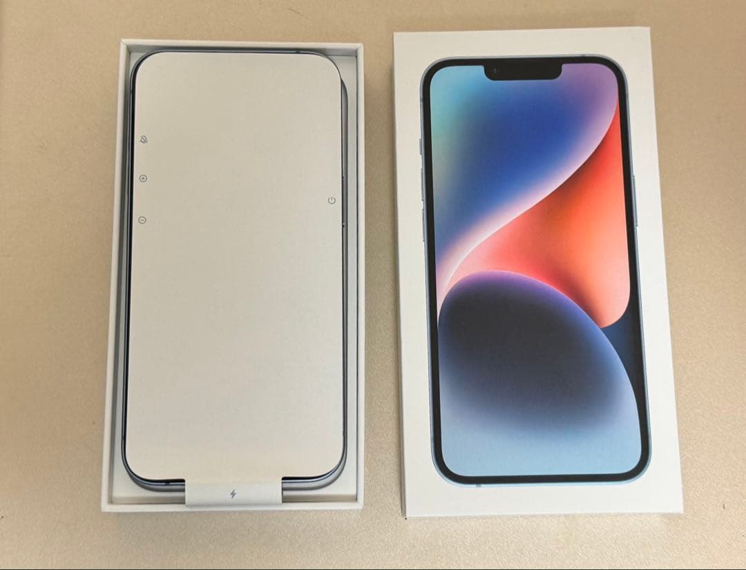 iPhone14 simフリー 128gb ブルー 86%