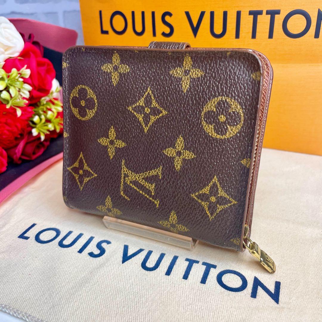 ✨極美品✨ヴィトン モノグラム コンパクトジップ 二つ折り財布 ラウンド