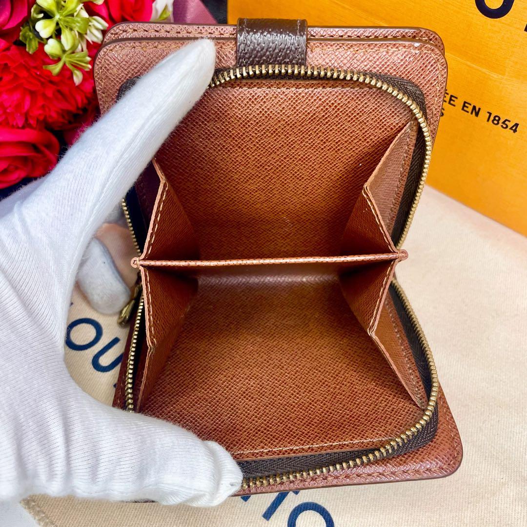 ✨極美品✨ヴィトン モノグラム コンパクトジップ 二つ折り財布 ラウンド