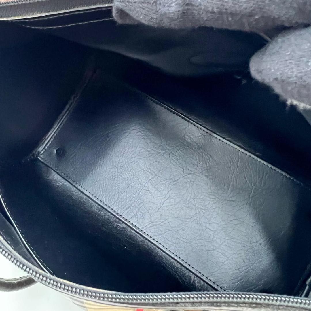 Burberrysバーバリーズ ノバチェック ボストンバッグ キャンバス レザー