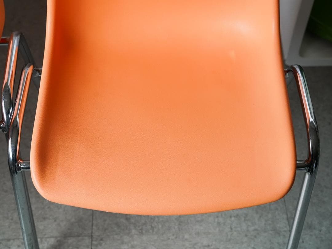 MOD ELENA スタッキングチェア 2脚 オレンジ色 ミッドセンチュリー