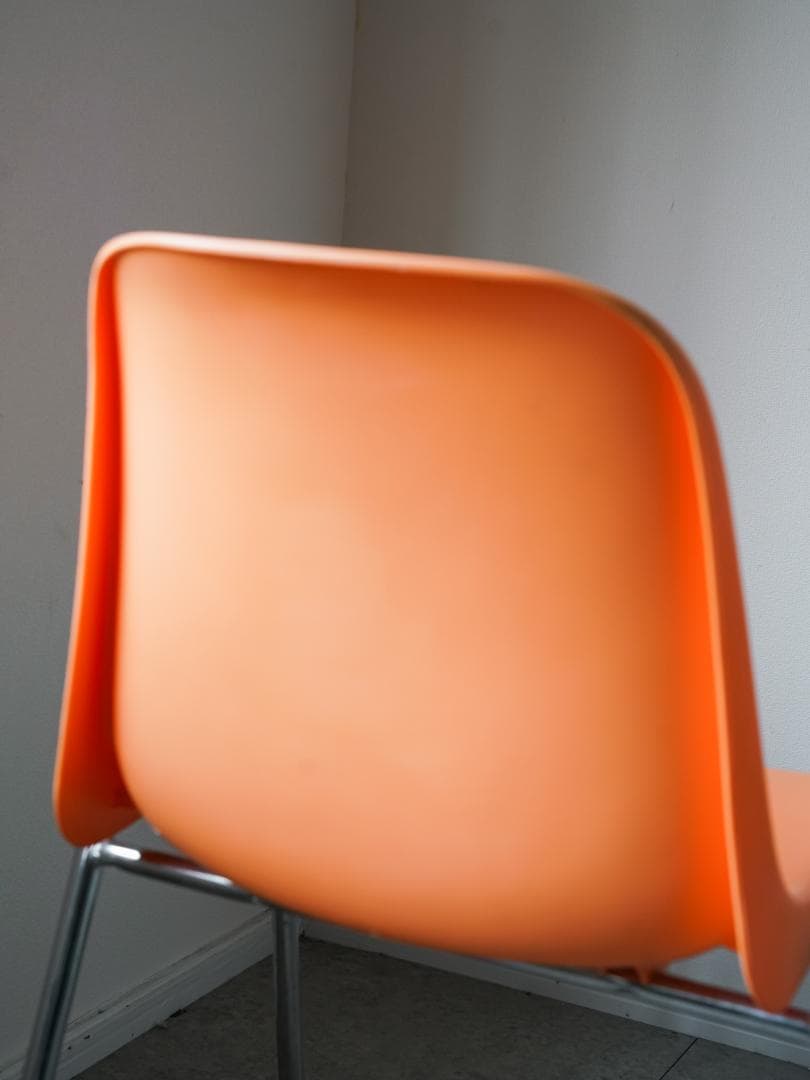 MOD ELENA スタッキングチェア 2脚 オレンジ色 ミッドセンチュリー