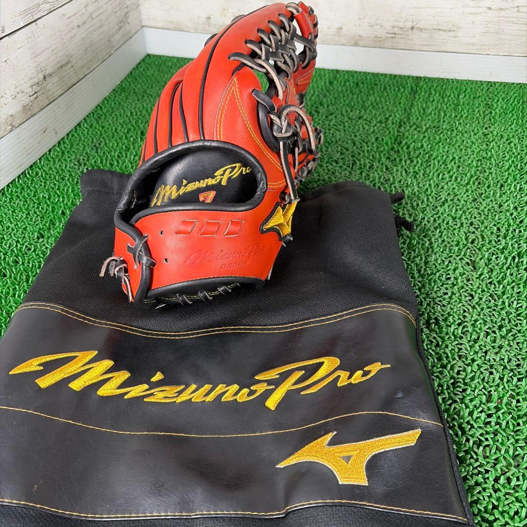 ヒデ 【湯もみ済み】ミズノプロオーダー　軟式外野 専用ケース付き