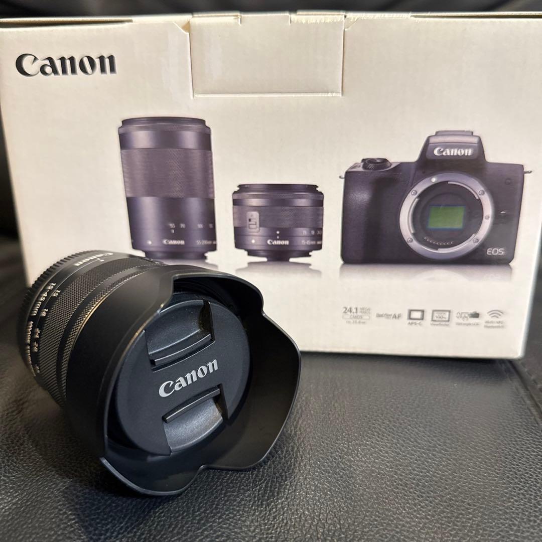お買得！Canon EOS Kiss M ブラック+レンズ３本+おまけ複数