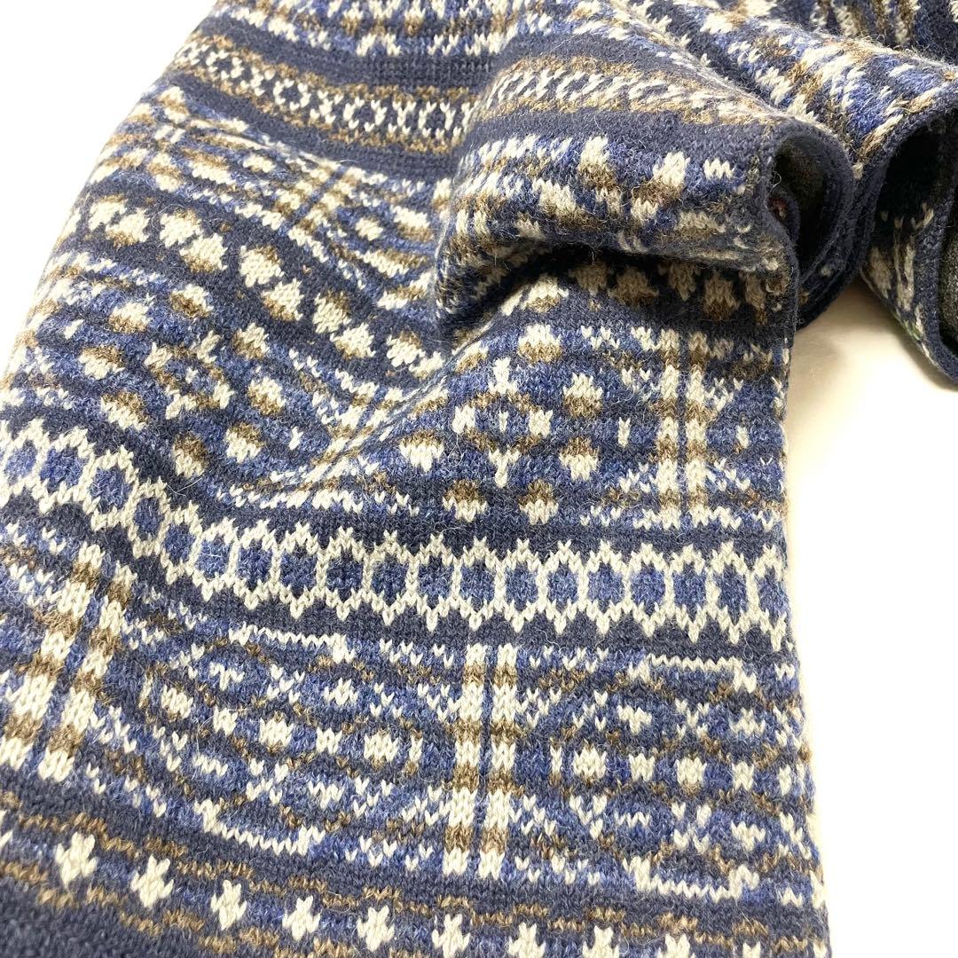 45R アルパカジャガードカウチンフェアアイル マフラー