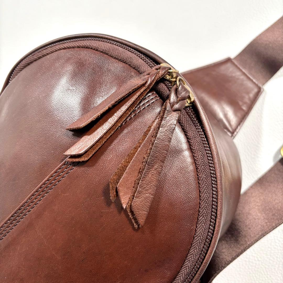 ポーター PORTER フランク スリングショルダーバッグ 馬革 レザー 茶