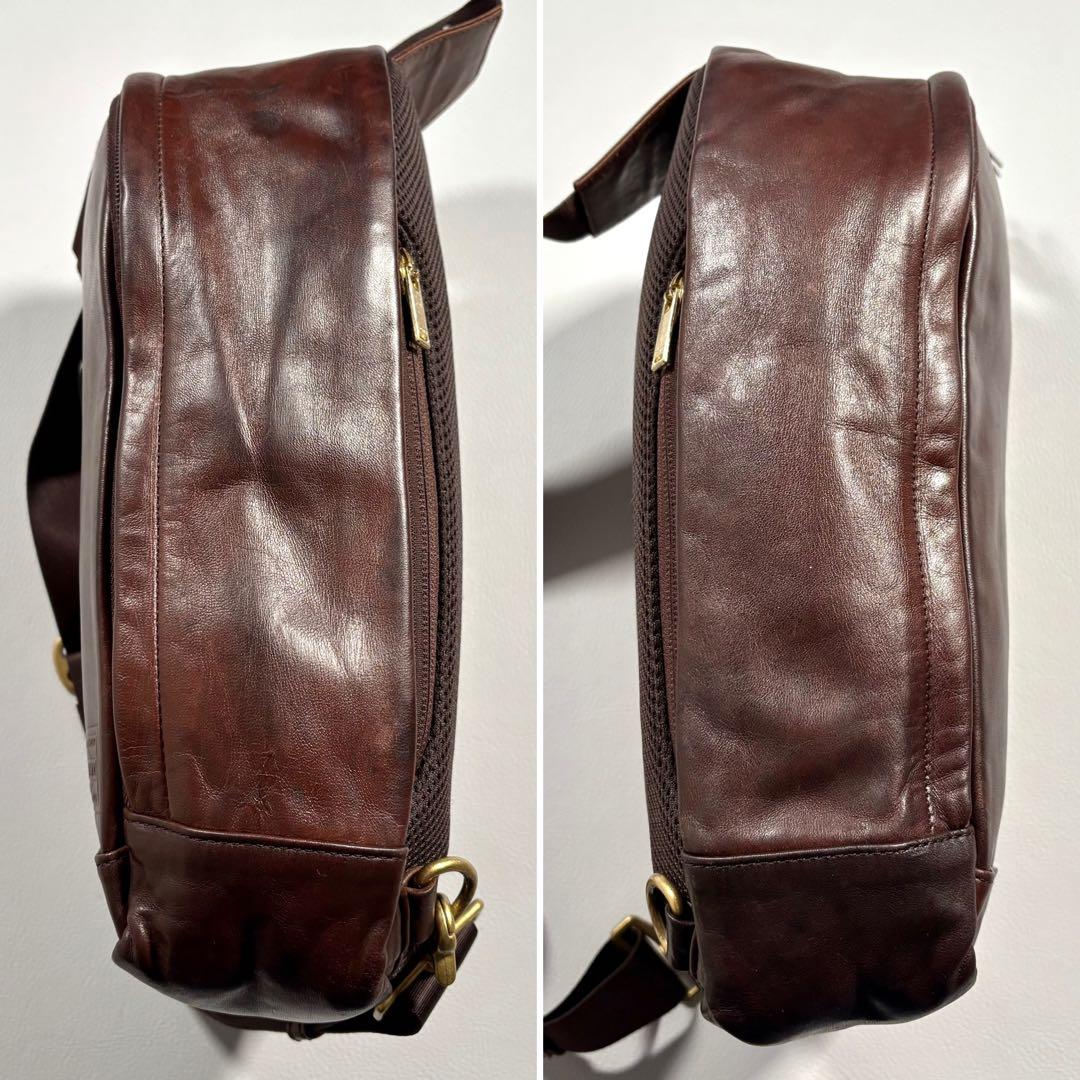 ポーター PORTER フランク スリングショルダーバッグ 馬革 レザー 茶