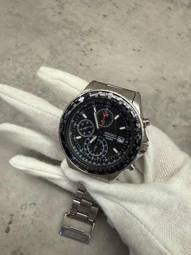 SEIKO パイロットクロノグラフ　メンズ　時計