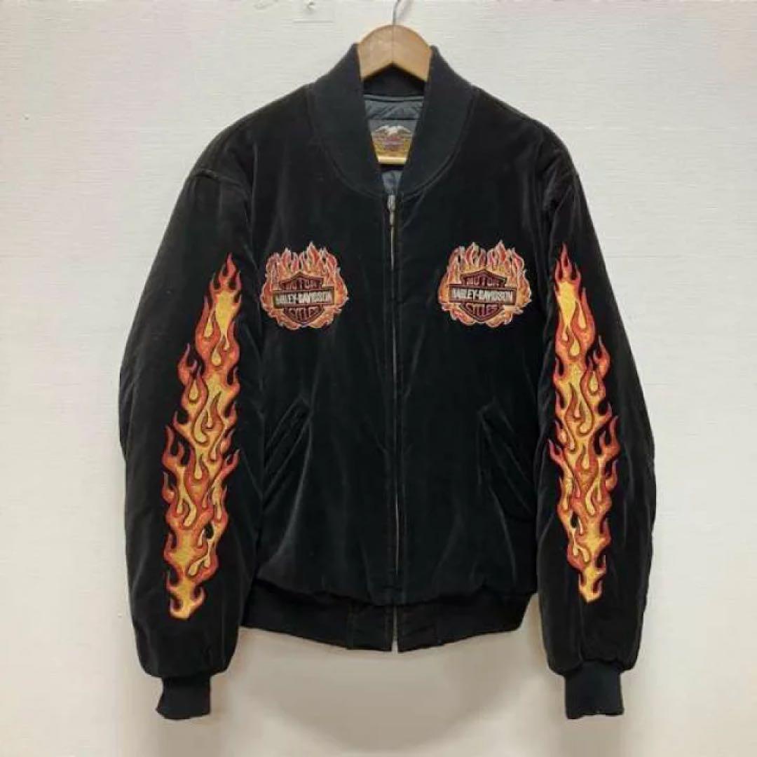 希少 Harley-Davidson ベロアスカジャン