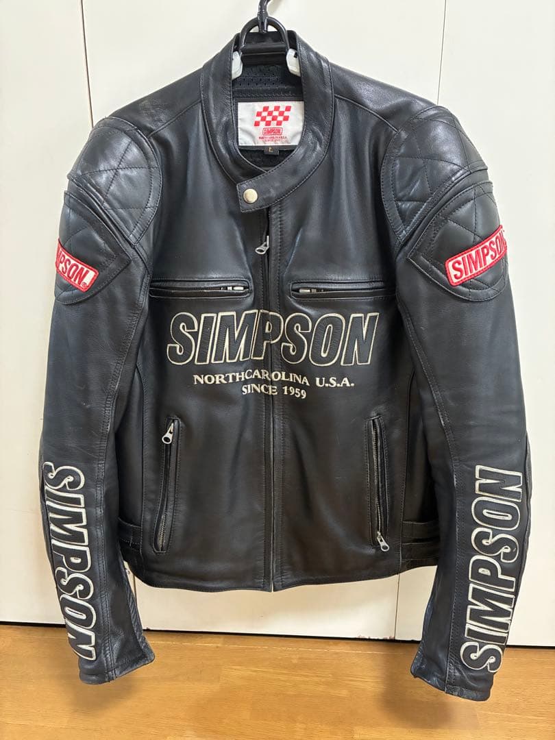 シンプソン　ライダースレザージャケット 革ジャン