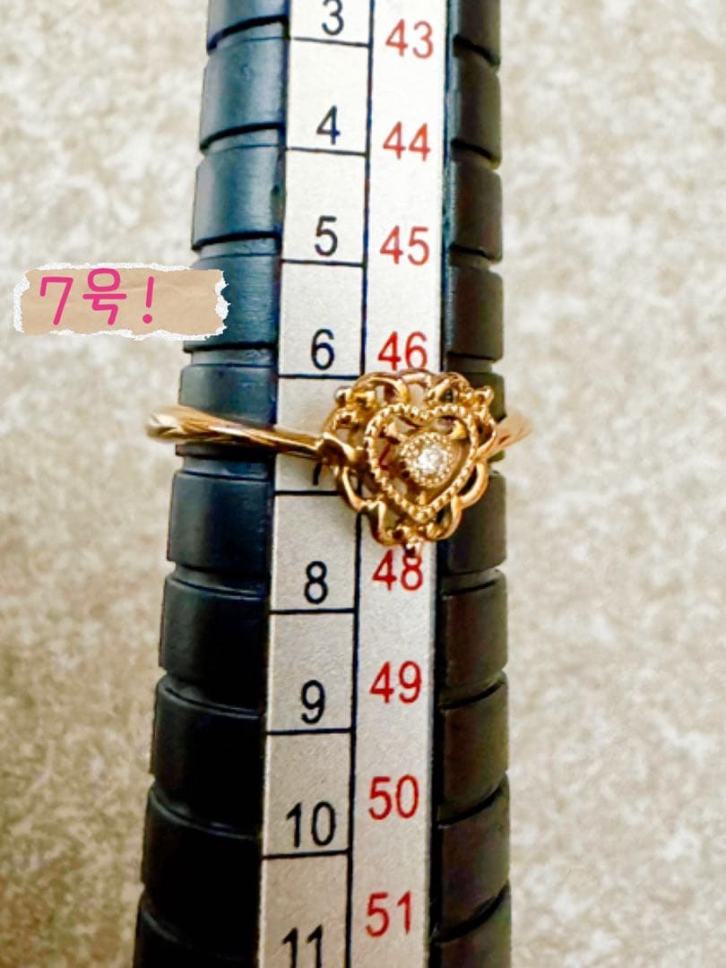 新品★Samantha Tiara K18 WPG Dia ハートリング 7号