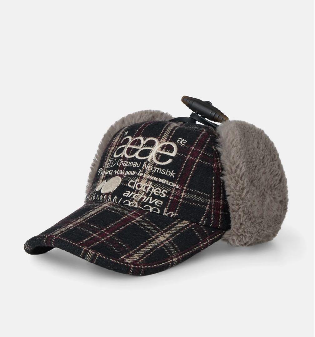 帽子 aeae WEB LOGO TROOPER CAP [BLACK]