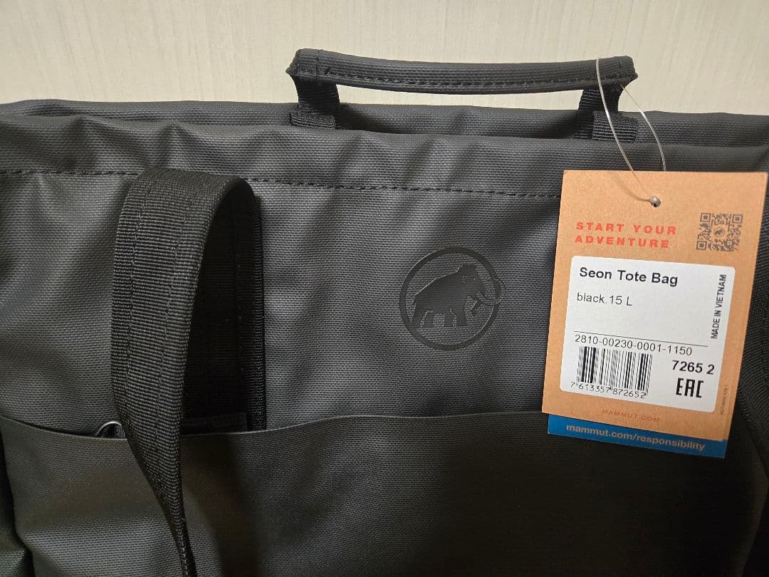 MAMMUT Seon Tote Bag 15L マムート セオントートバッグ