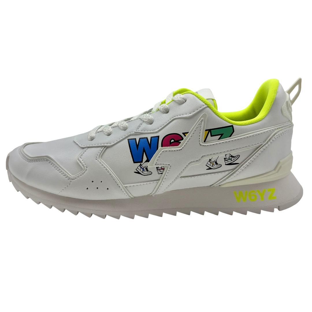 25AW限定モデル◆W6YZ◆ハンドペイント風　ローカットスニーカー　ホワイト