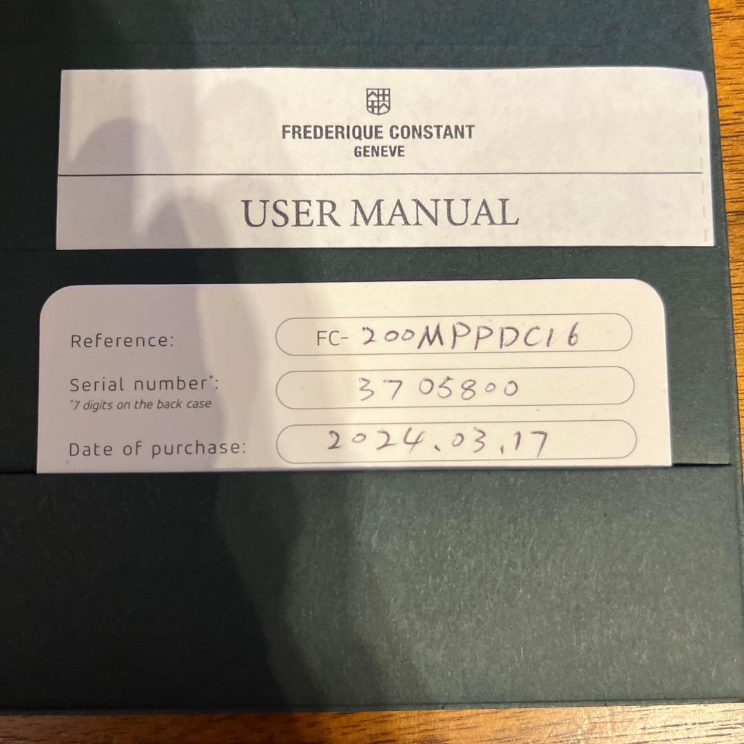 新品未使用FREDERIQUE CONSTANT カレFC-200MPPDC16