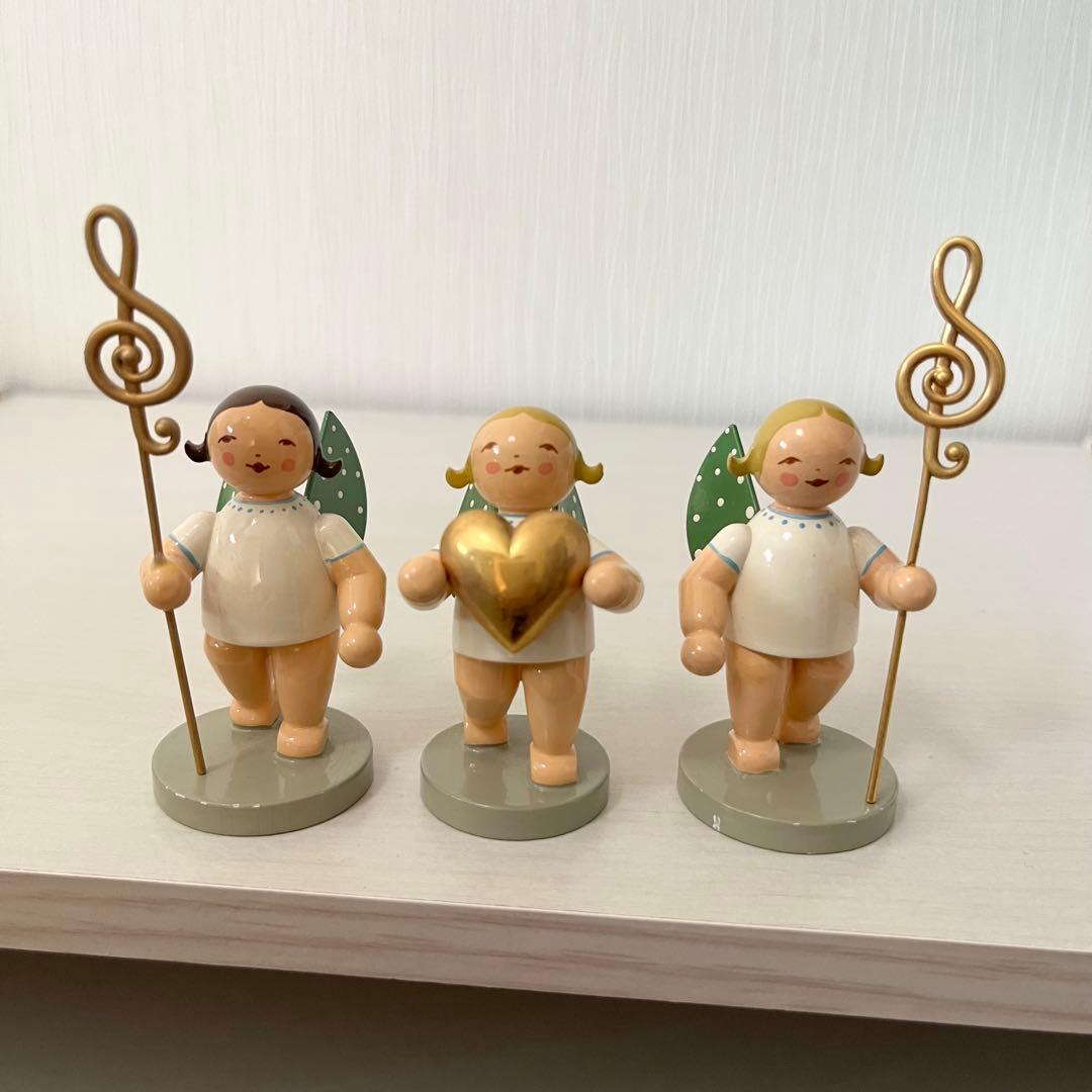 【Wendt&Kühn】ヴェント＆キューン 天使 3体 ドイツ ザイフェン