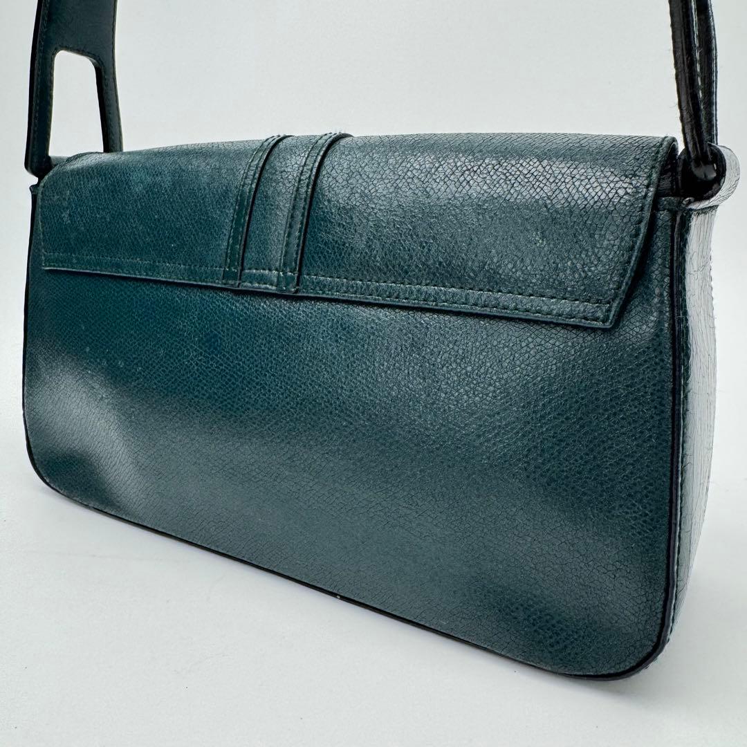 ジバンシー 4Gロゴ レザー ハンドバッグ ショルダーバッグ 肩掛け 濃緑