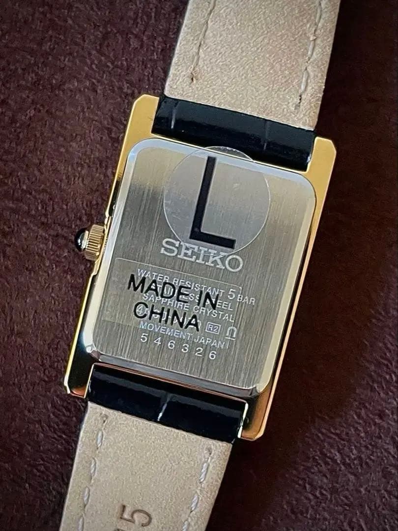 SEIKO SWR108P1 タンク ゴールド レクタンギュラー 腕時計 未使用