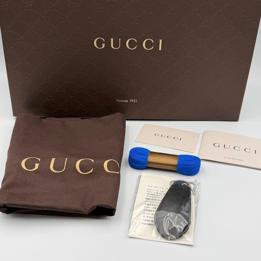新品未使用✨GUCCI グッチ スニーカー ハイカット ブルー 箱付き
