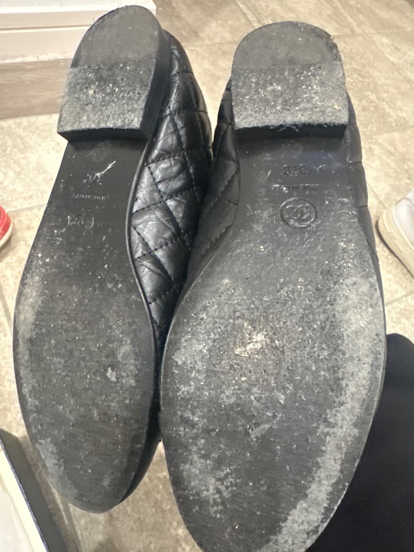 CHANEL ブラック バレエシューズ