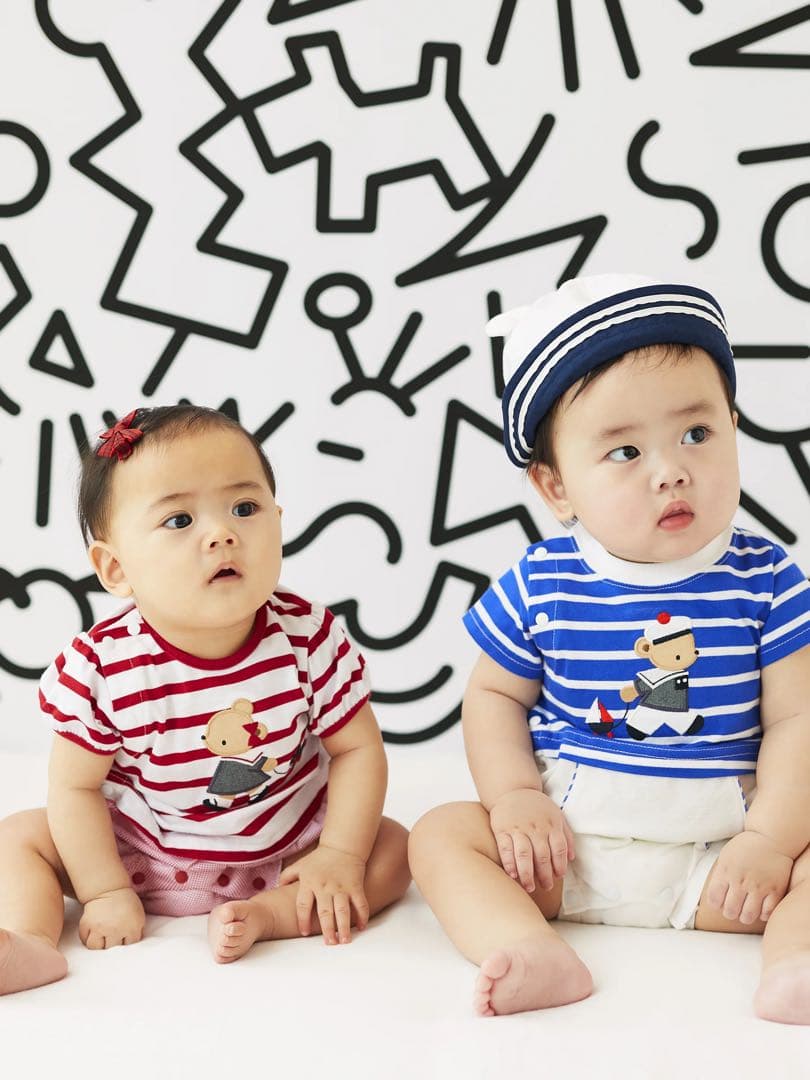 新品未使用 familiar 袖付ロンパス 80cm