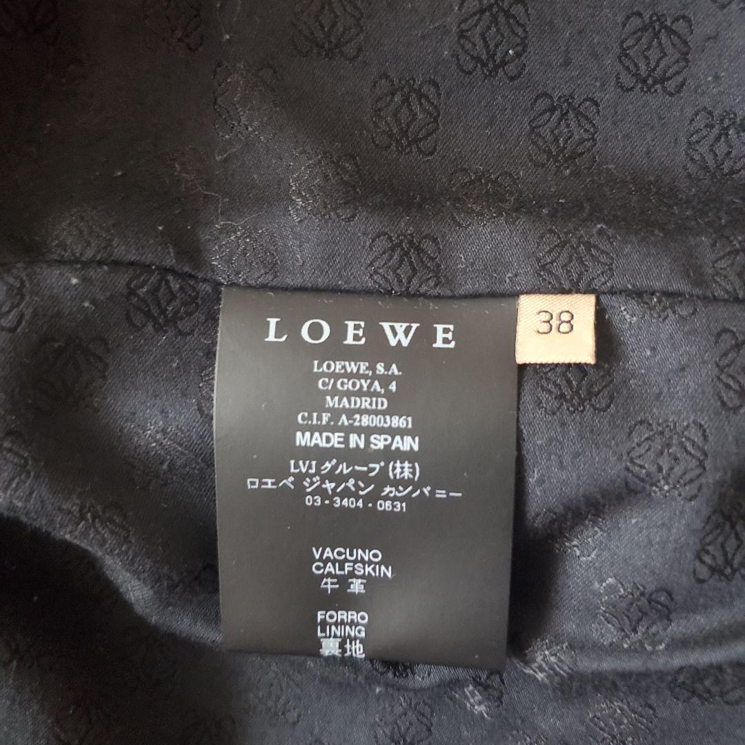 ロエベ 本革レザーのライダースジャケット