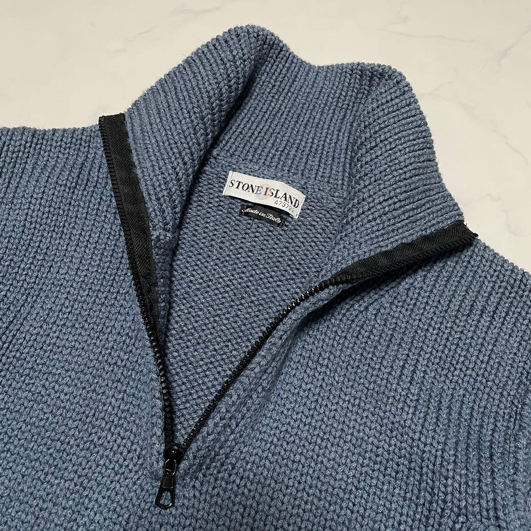 STONE  ハーフジップ ミドルゲージ ニットセーター Mサイズ