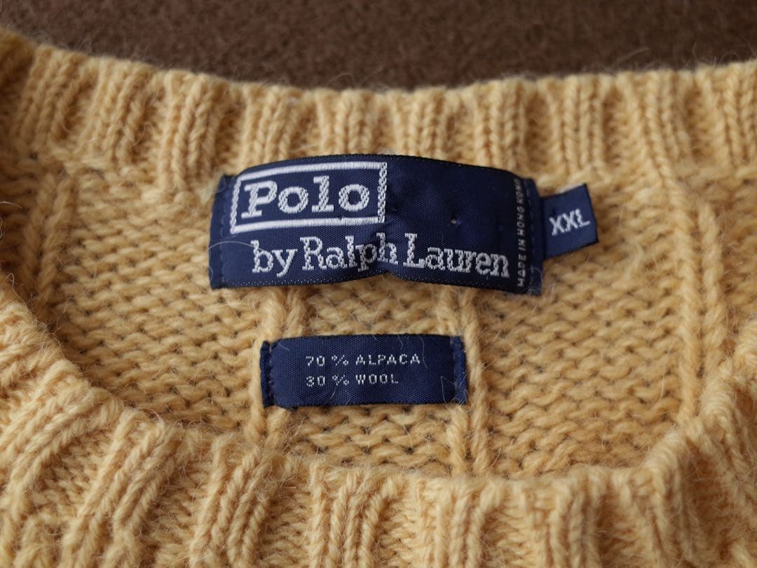 ポロラルフローレン アルパカ70 / ウール30 ケーブル編み ニット セーター