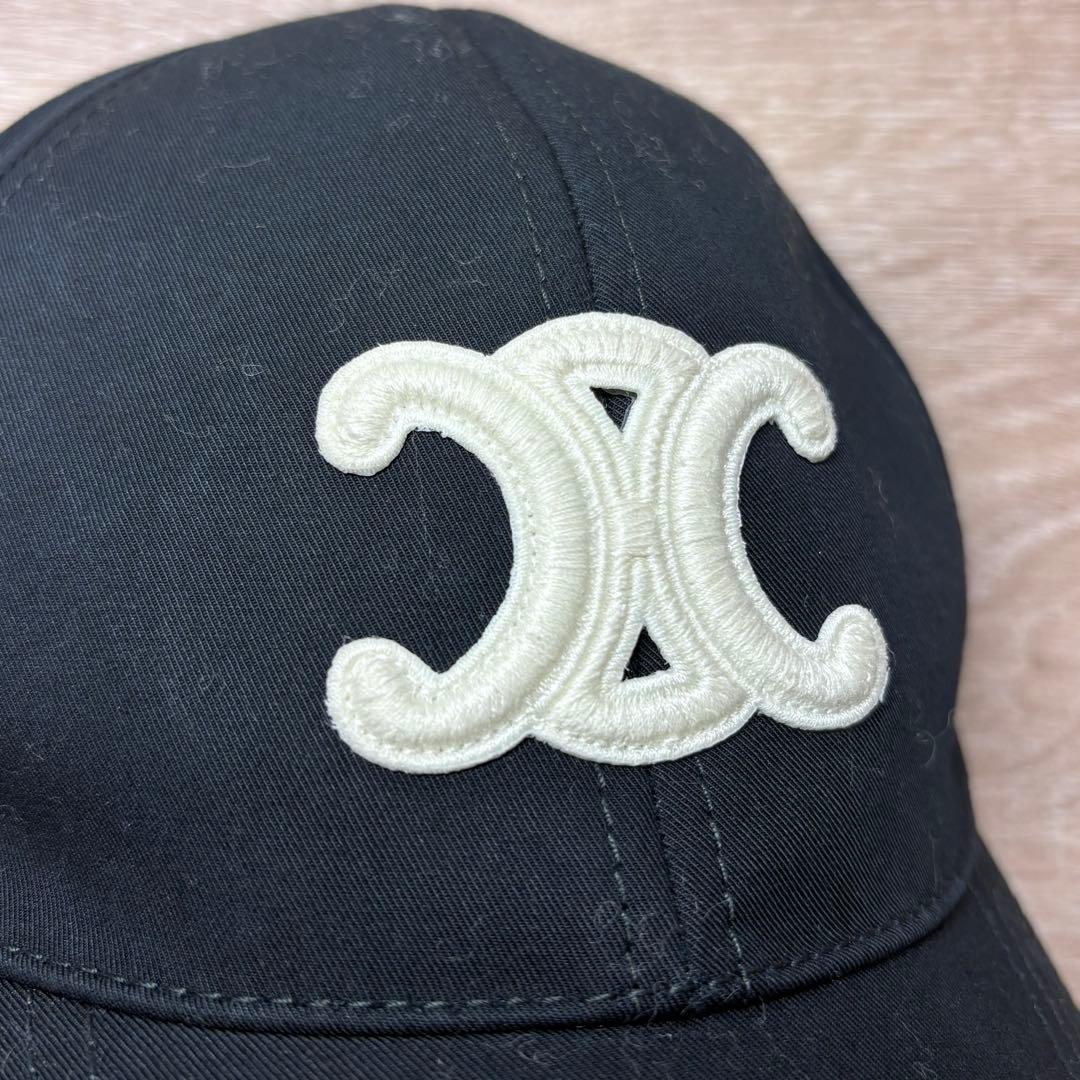 CELINE 黒 ベースボールキャップS