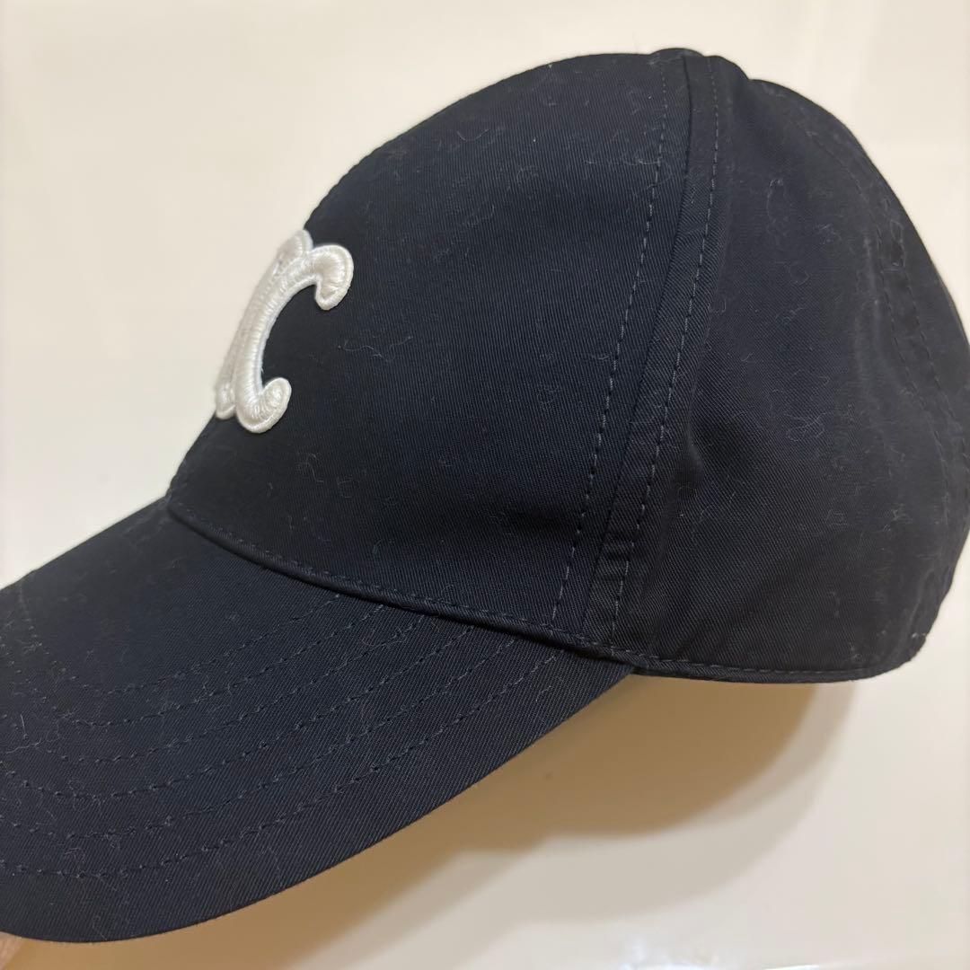 CELINE 黒 ベースボールキャップS
