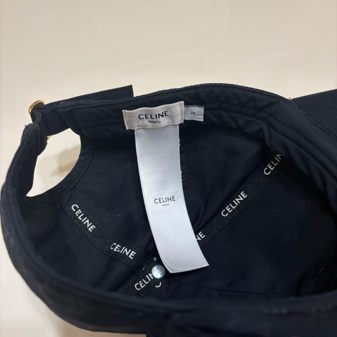 CELINE 黒 ベースボールキャップS