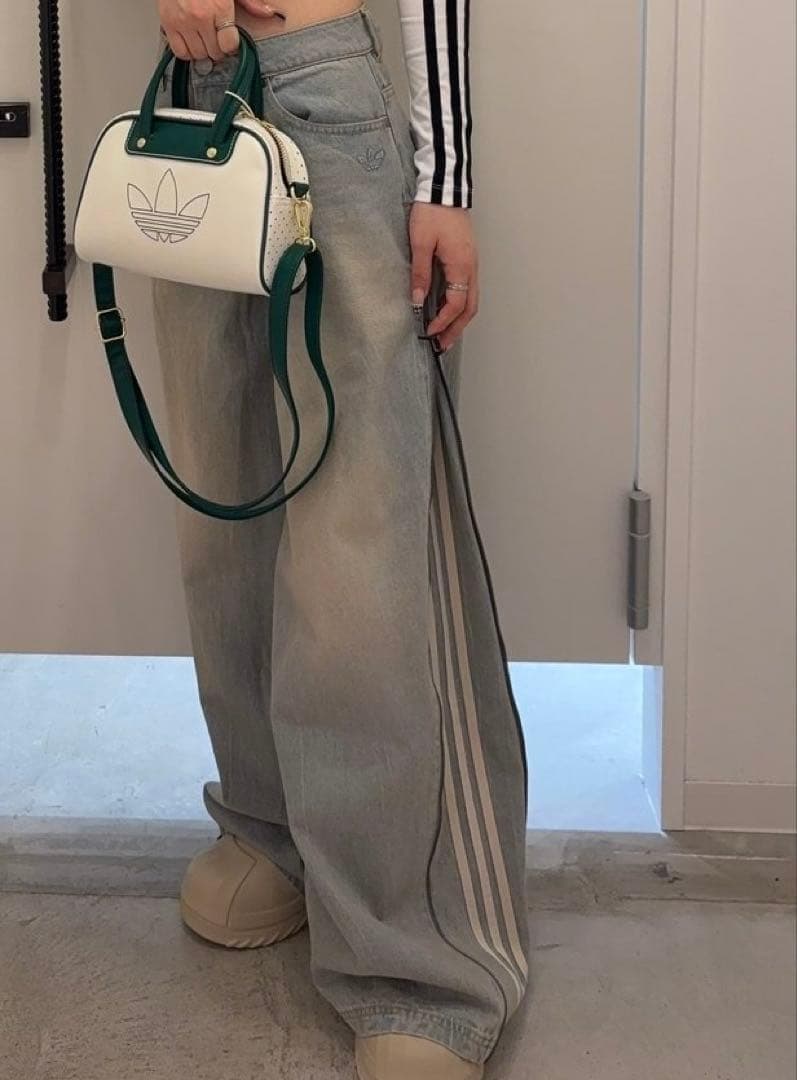 新品24 ADILENIUM シーズン3 ジップウォッシュド デニム パンツ