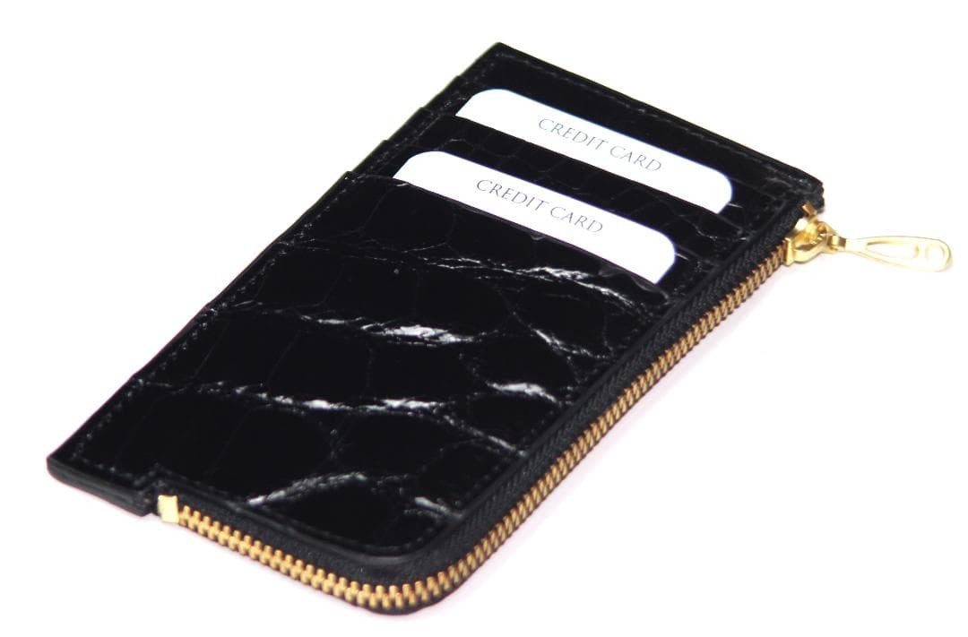 ■新品　送料込み■本クロコダイル　鰐革　男女兼用　フラグメントウォレット　ENA