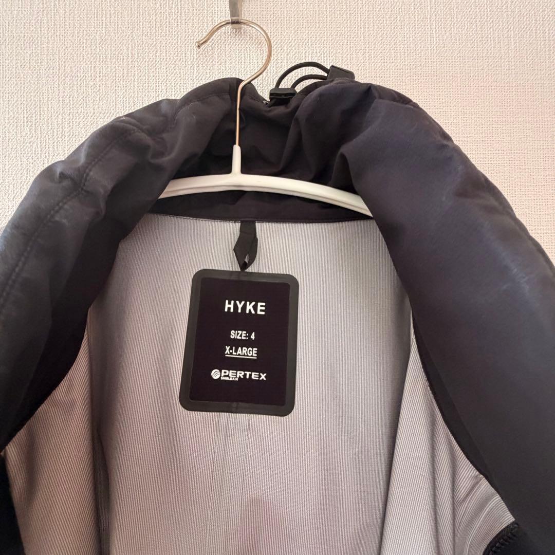 HYKE PERTEX ブラック モッズコート XL