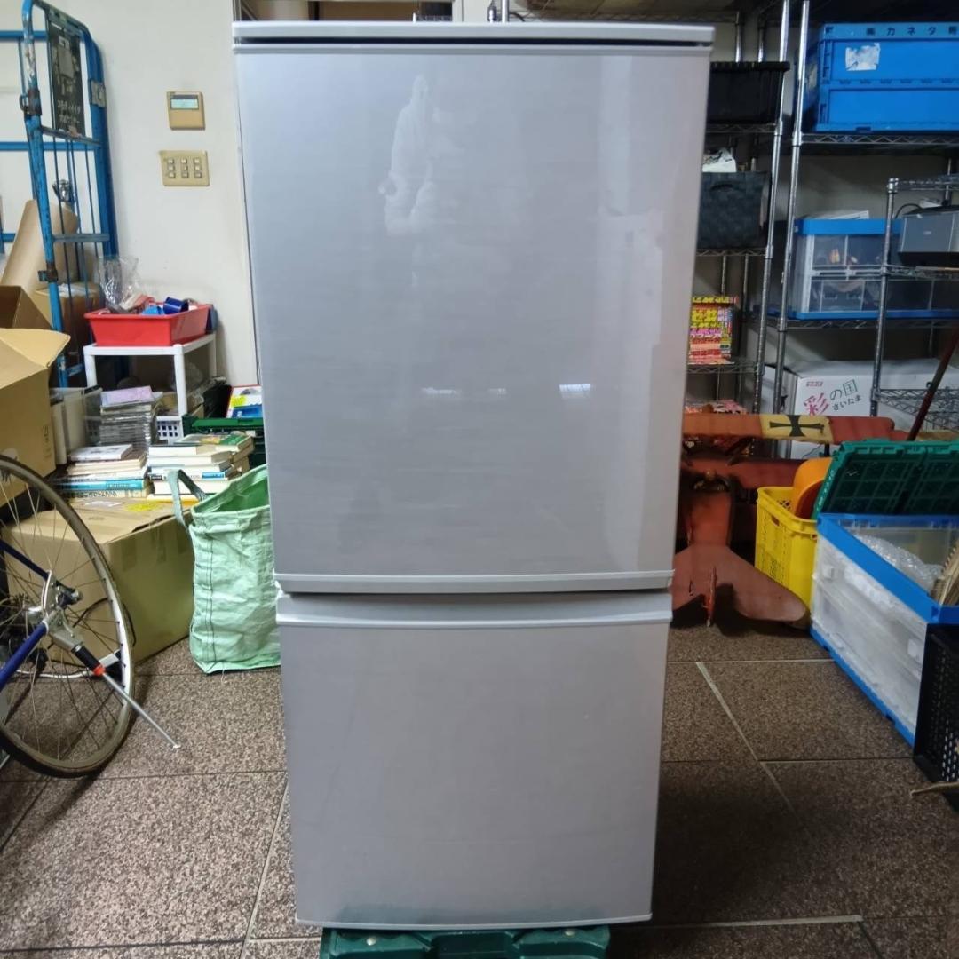 シャープ 冷蔵庫 137L 2ドア SJ-D14C-S 2017年製 美品