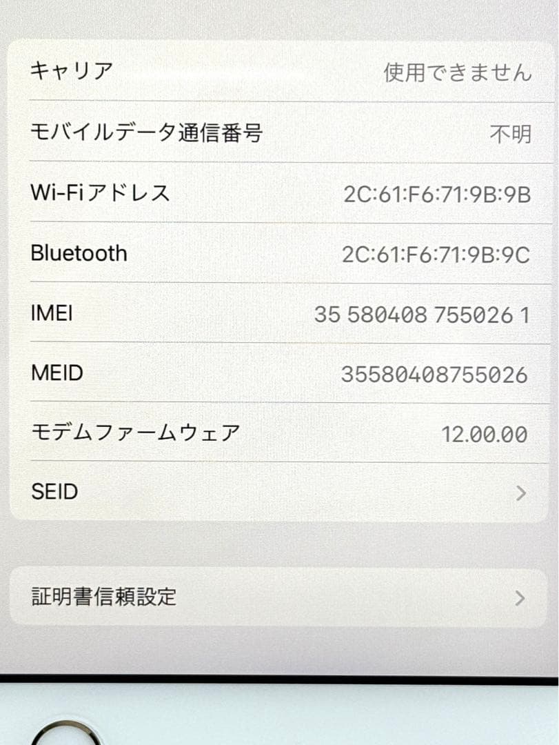 iPad 第5世代 32GB Wi-Fi+Cellular MPG42J/A