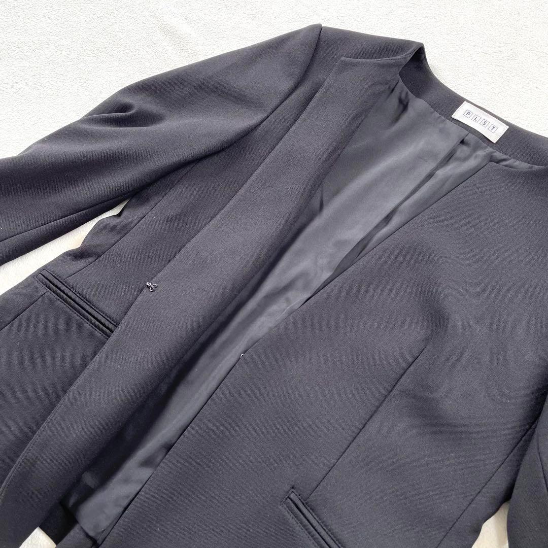 極美品✨ プラステ ノーカラー パンツ スーツ セットアップ M
