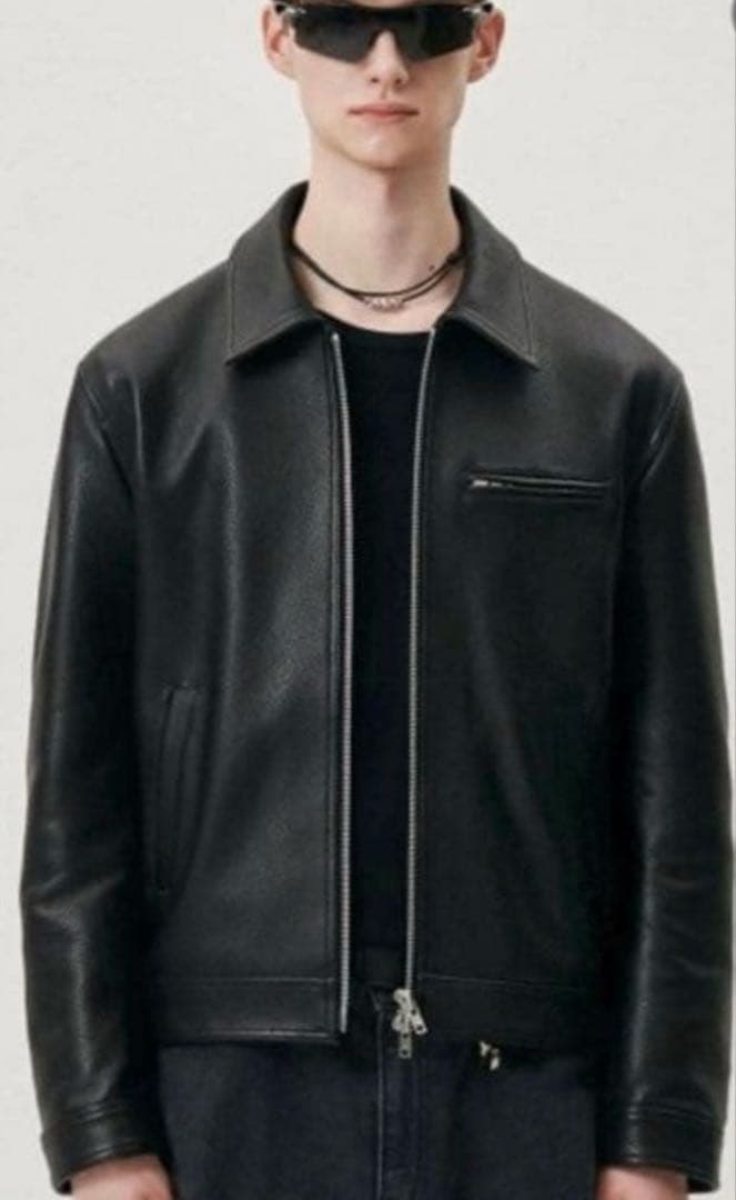 韓国Doffjason COWHIDE SINGLE JACKET牛革