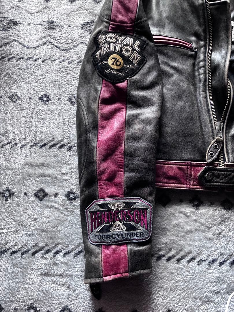 90sビンテージシングルライダースジャケット レザーバイカージャケット