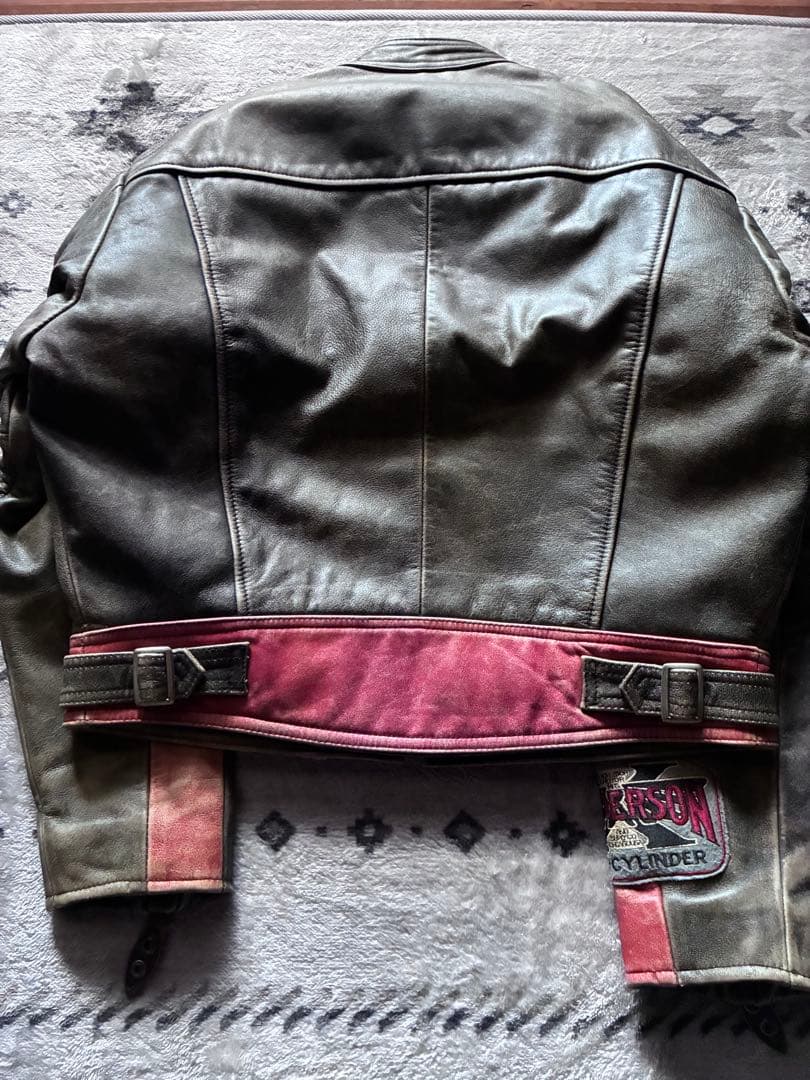 90sビンテージシングルライダースジャケット レザーバイカージャケット