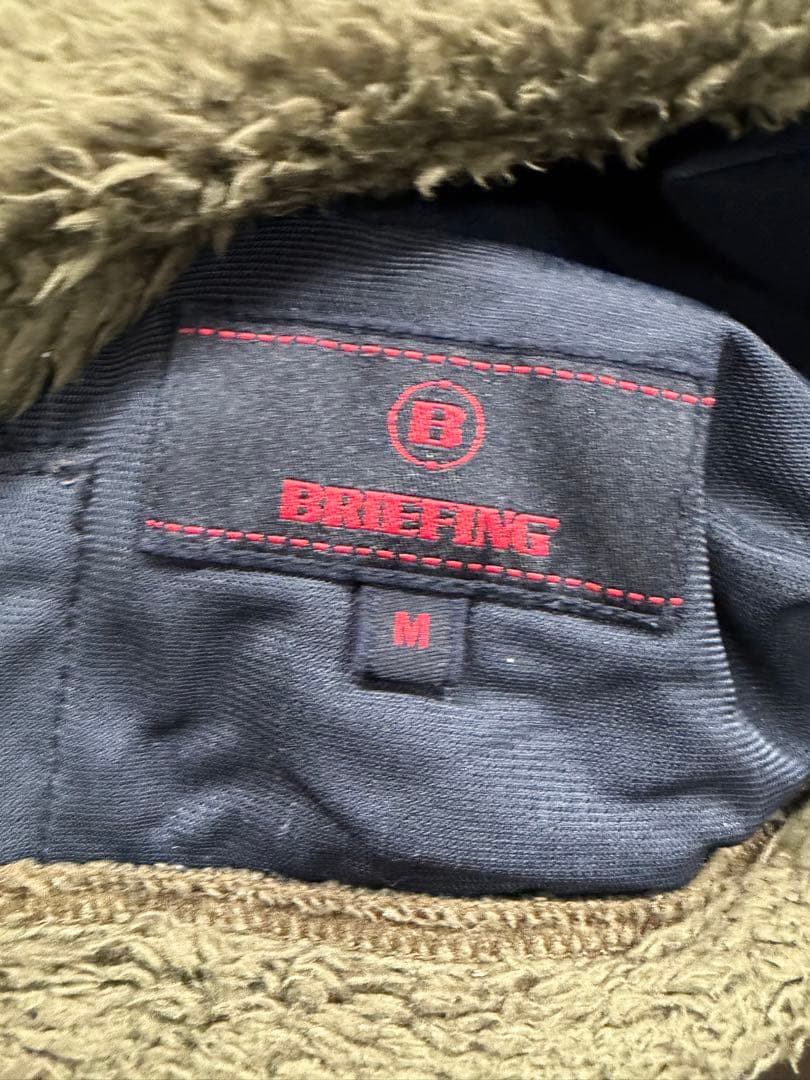 BRIEFING フリースパーカー M オリーブ