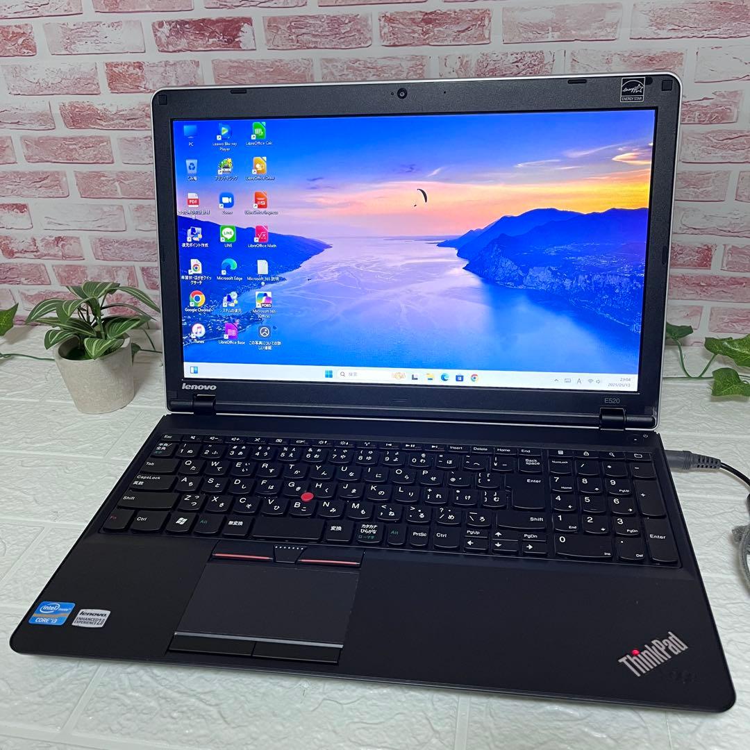 ★中古レノボSSD128GB メモリ8GB★E520 カメラ ノートPC438