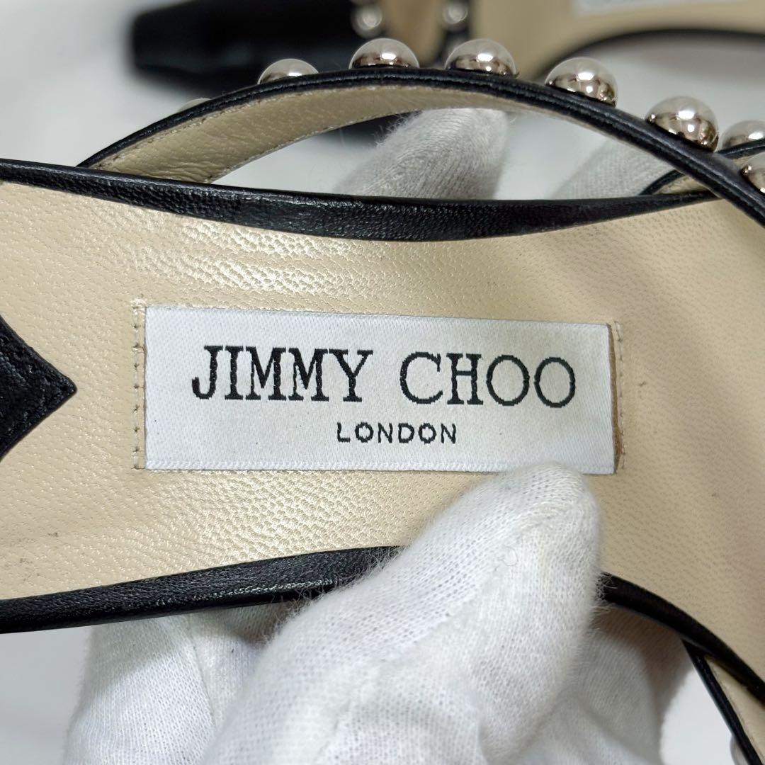 美品✨　JIMMY CHOO ジミーチュウ　ミュール　カーフ　レザー　スタッズ