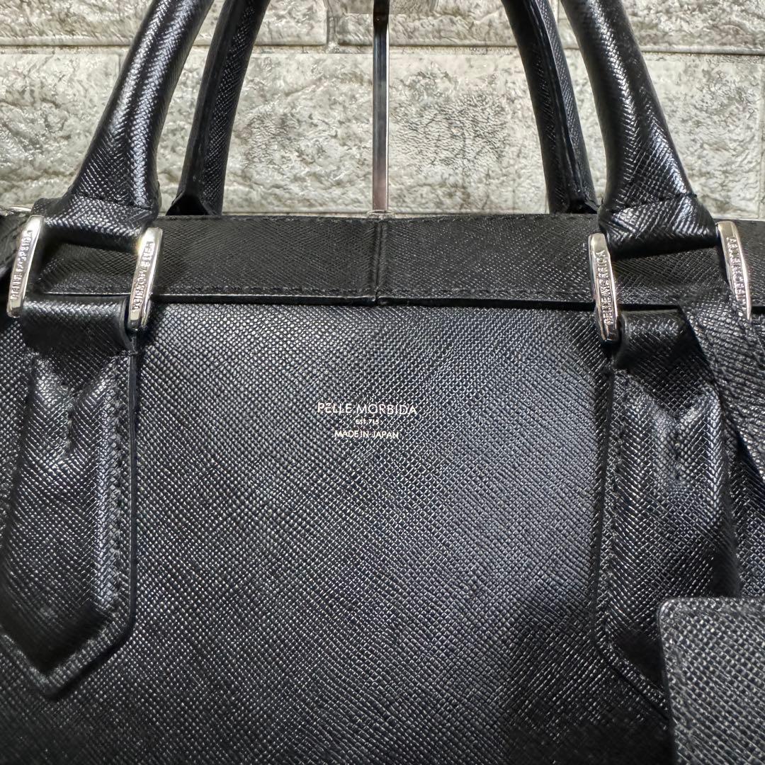 【PELLE MORBIDA】 2WAY Capitanoビジネスバッグ 黒