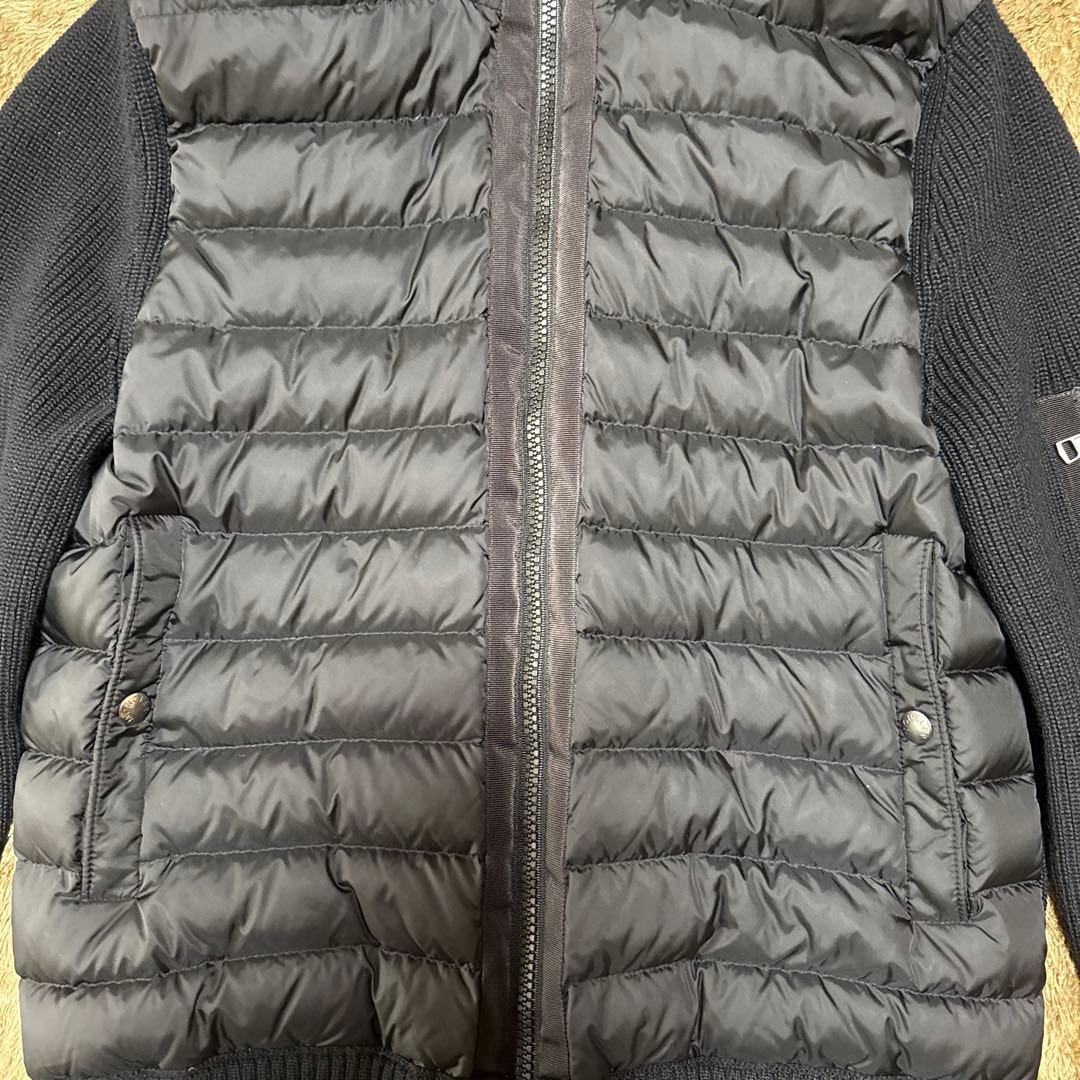 moncler モンクレール　ハイブリッド　ニット　ダウン　black M