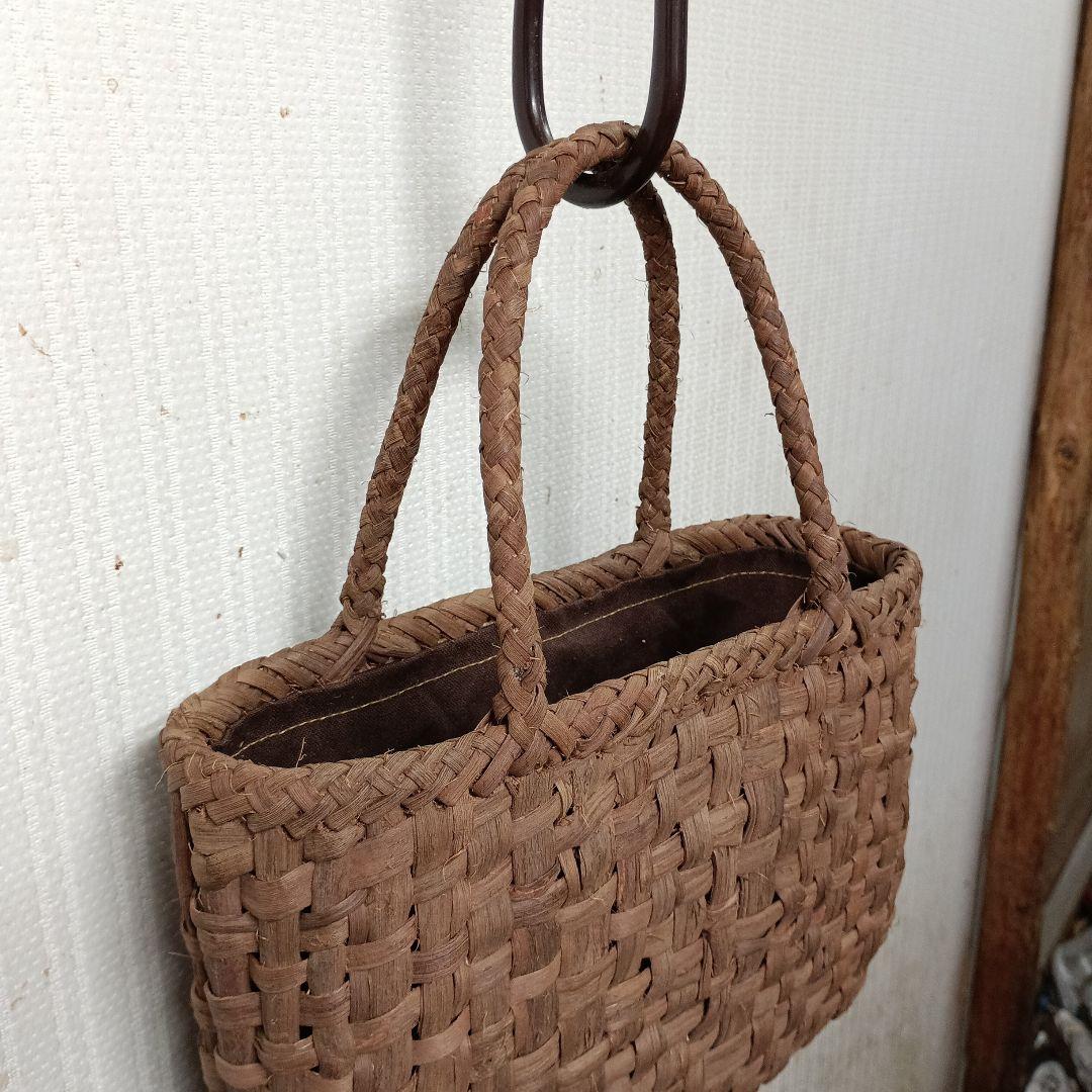 国産山葡萄バック 曲り細市松