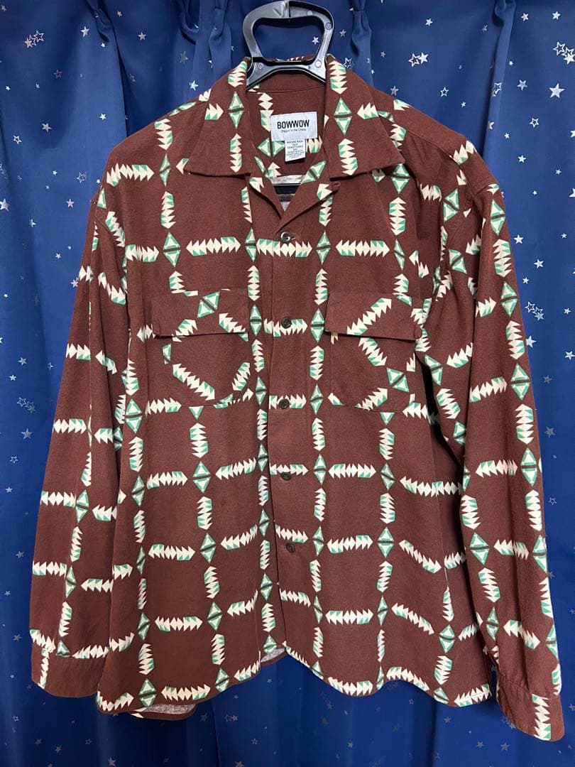 トップス bowwow NAVAJO PRINT FLANNEL SHIRT AGED