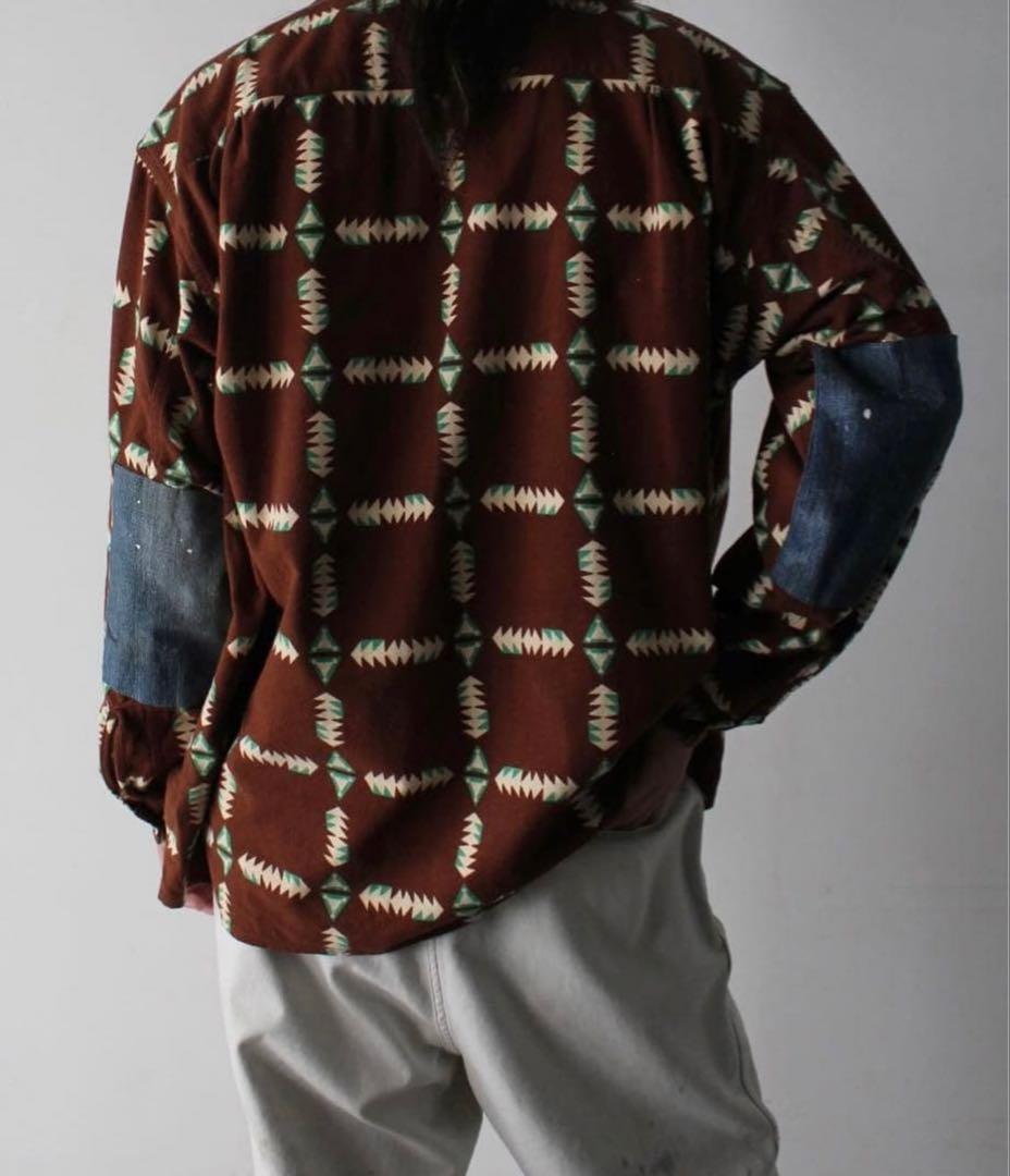 トップス bowwow NAVAJO PRINT FLANNEL SHIRT AGED