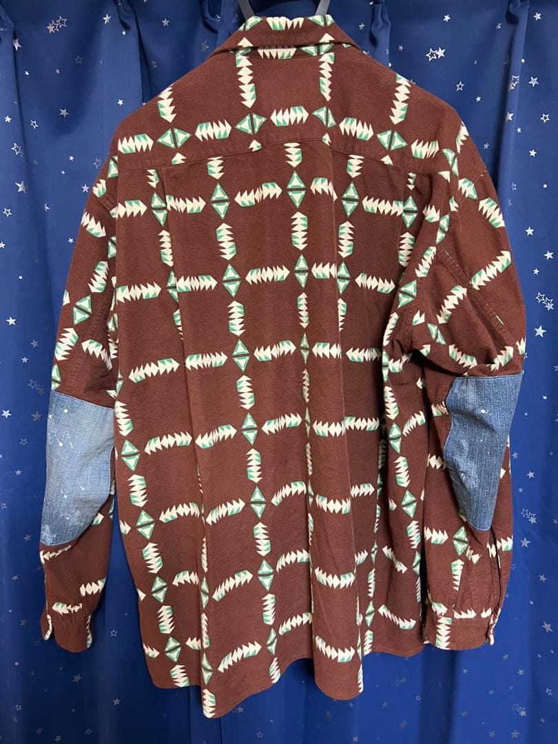 トップス bowwow NAVAJO PRINT FLANNEL SHIRT AGED