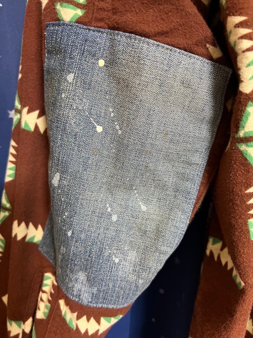トップス bowwow NAVAJO PRINT FLANNEL SHIRT AGED